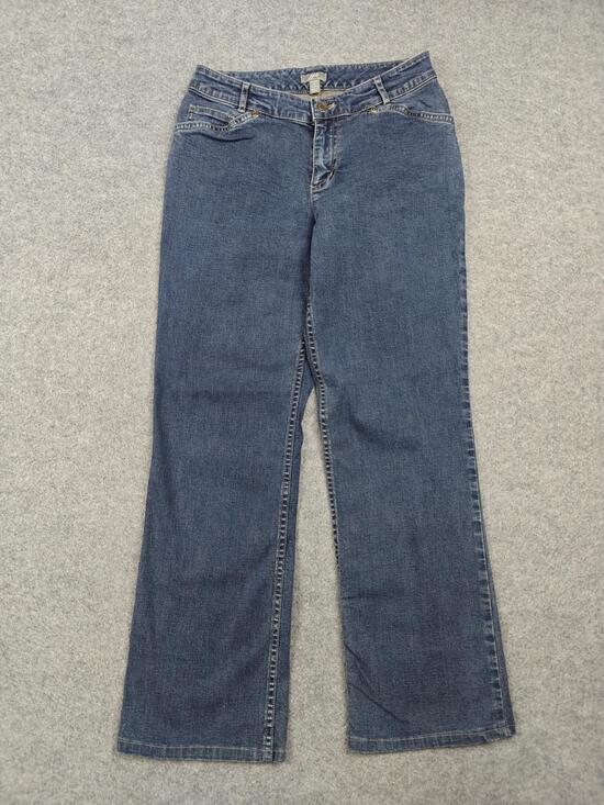 J. Jill Denim - J. Jill Stretch Jeans Womens 0P Blue Medium Wash Straight 5-Pocket 26 Inseam